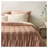 Casaluna Bamboo Quilt Full/Queen Light Clay