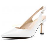 Rilista Slingback Heels Closed Toe Pumps Size: 7.5