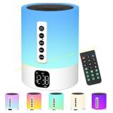 Alarm Clock Bluetooth Speaker, Night Light