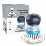 MR.Siga Soap Dispensing Palm Brush Set
