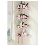 Corner Shower Caddy Tension Pole - Pink Rack