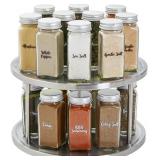 Juvale 2-Tier Lazy Susan Spice Rack, 10.5"