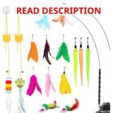 Depets Cat Wand Toy: 15 Pcs Toys