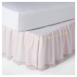 Pillowfort Queen Glitter Dot Bedskirt - Pink