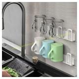 BAIEUEJO 2pcs Cup Holder Wall-Mounted Mug Hook