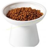 LoeJan Elevated Cat Bowls Set, White