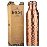 Copper Water Bottle - 34 Oz, Hammered Vessel