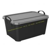 6 ct - 55 Qt. Locking Storage Container, Black