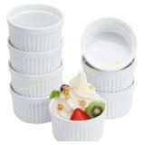 Porcelain Ramekins Set of 8, 4oz, White