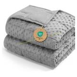 Kivik 15 lb Breathable Weighted Blanket Grey