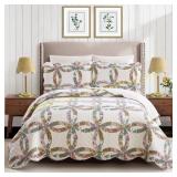 Modern Heirloom 3pc King Dahila Quilt Set