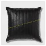 Faux Leather Channel Pillow - Threshold