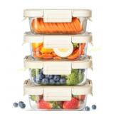 Simple Deluxe Glass Containers, 4-Pack