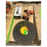 DeWalt blades, cordless drill, light