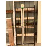 Pocket door frame, metal gate