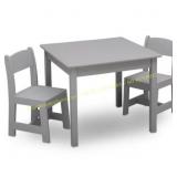 Delta Children MySize Wood Table & Chair Grey