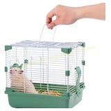11" Hamster Cage with Food & Bottle Green