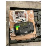 Table top grill, balance trainer ball, watches.