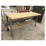 Metal/wood work bench