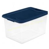 Sterilite 64 qt Latch Storage Box Blue (6)