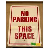 No parking metal sign