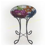 Alpine Multicolored Bird Bath with Stand