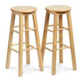 PJ Wood Round-Seat Counter Stools, 29 in