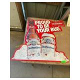 Budweiser metal sign