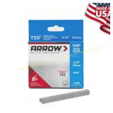 Arrow T50 Flat Crown Staples 1250 pk