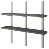 Suncast Vertical Shed 2 Shelf Kit, Black