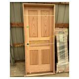 34 in oak interior door