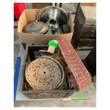 Serving pieces, baskets, hardware