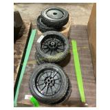 Push mower wheels
