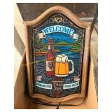 Lighted Old style plastic sign