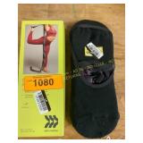 2pk Non-slip yoga socks & stretch strap