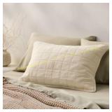 Casaluna King Linen Quilt Pillow Sham Natural 2pc