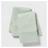 King Solid 400TC Pillowcase Set Green