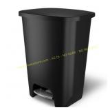 Glad Kitchen Trash Can with Lid, 20 Gal, Black