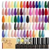 ROSALIND 30pcs Gel Nail Polish Set with Coat