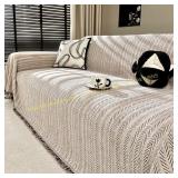 Nobildonna Chenille Sofa Cover Brown