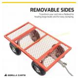 Gorilla Cart 800-lb Steel Mesh Wagon Red