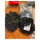 2ct black hair wigs with nylon hair net