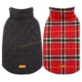 Kuoser Waterproof Reversible Dog Coat, XS Red