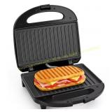 750W Black Sandwich Maker, 2-Slice