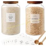 CZSZYGHBAO 2-pc Glass Jar with Airtight Lid