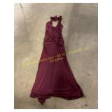 Burgundy M formal dress