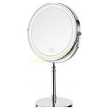 Lighted Makeup Mirror 8" Rechargeable 1x/10x