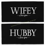 Wifey Hubby Beach Towel Set 2, Quick Dry