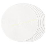 FunWheat Braided Placemat Set 6, 15" White