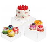 Cliselda 3pcs Acrylic Risers Display Stand